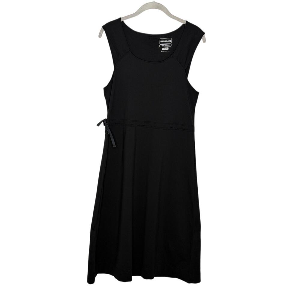 Merrell Women’s Sleeveless Black Opti Wick Midi Knit Summer Dress Size M